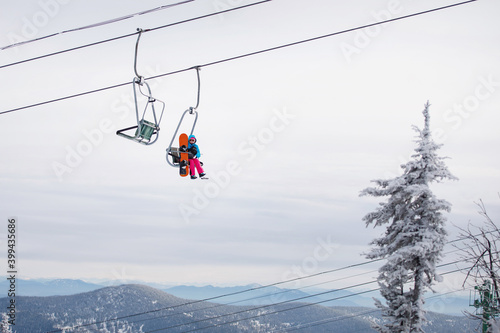 Ski cable car chair