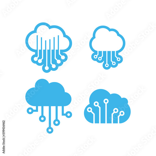 Cloud icon design template vector isolated illustration