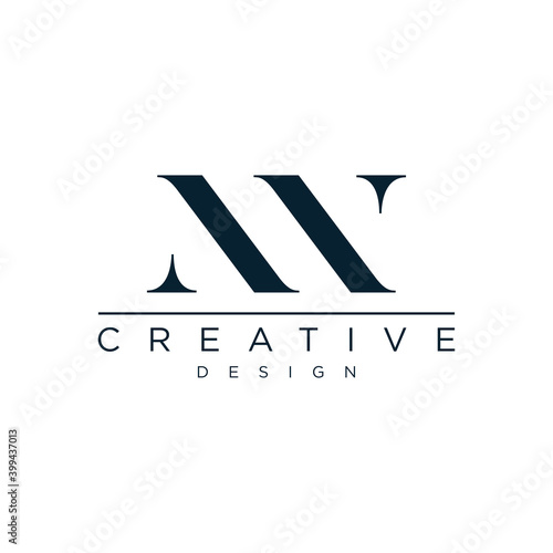 Initial Letter NN Logo Design Vector Template. Creative Abstract NN Letter Logo Design photo