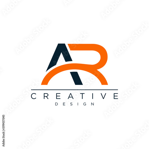 Initial Letter AR Logo Design Vector Template