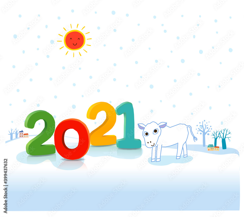 Fototapeta premium 2021년 새해
