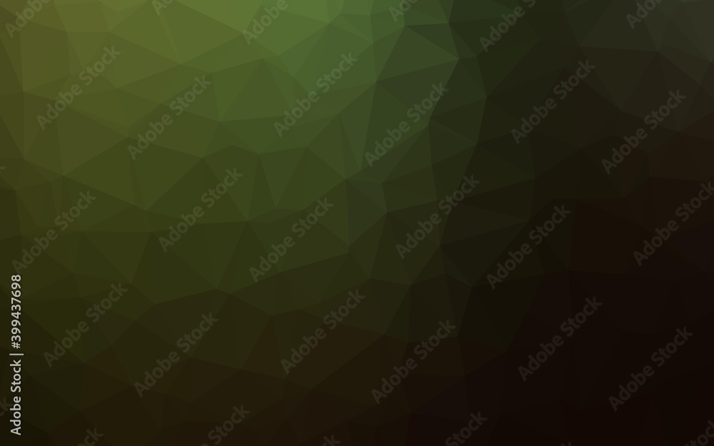 Dark Green vector polygonal pattern. Dark Green vector polygonal pattern.