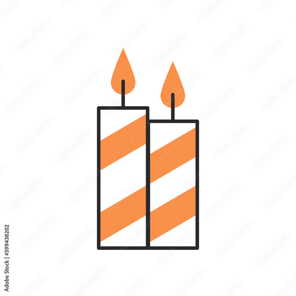 candles fire decoration fill style icon candles fire decoration fill style icon