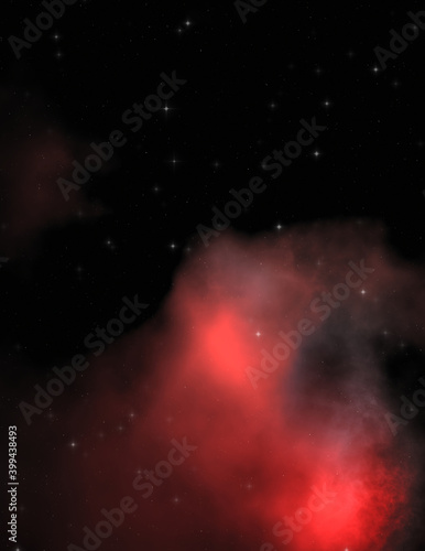 Star field in galaxy space with colorful nebula. Sci fi background of deep space. Ethereal wallpaper. © Hybrid Graphics