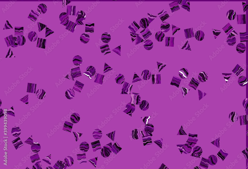 Light Purple vector backdrop with lines, circles, rhombus. Light Purple vector backdrop with lines, circles, rhombus.