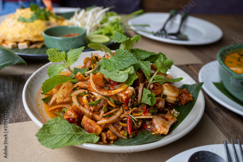 Pla Rad Prik, Thai spicy fried fish with Tamarind sauce © Pratchayaporn