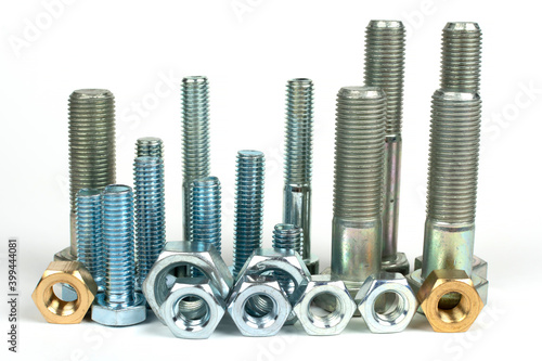 fixing bolts of different sizes with nuts