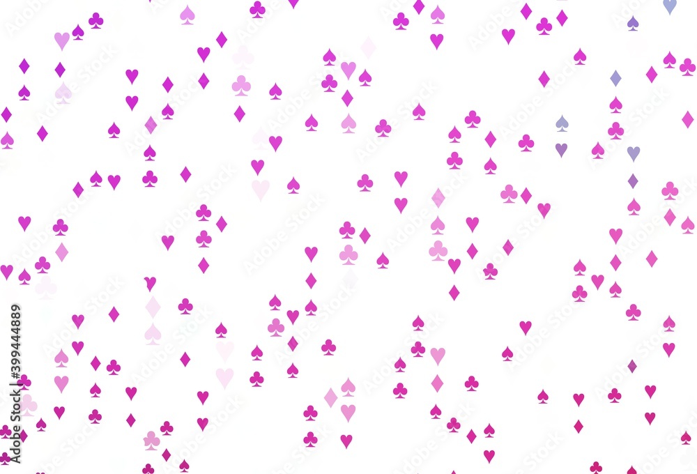 Light Pink vector pattern with symbol of cards. Light Pink vector pattern with symbol of cards.