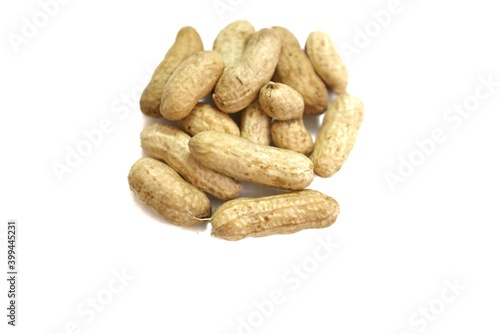 peanuts on white background