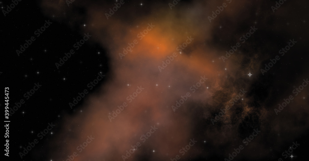 Fototapeta premium Star field in galaxy space with colorful nebula. Sci fi background of deep space. Ethereal wallpaper.