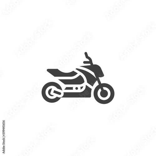 Motorcycle vector icon. filled flat sign for mobile concept and web design. Sport bike glyph icon. Symbol  logo illustration. Vector graphics