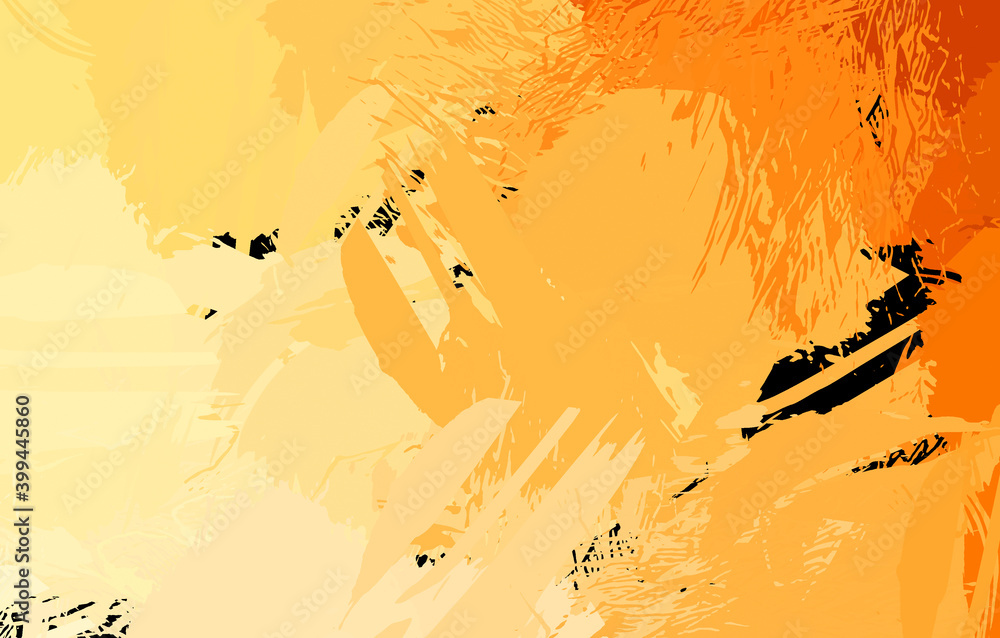 Fototapeta premium Creative abstract painting with wild brushstrokes. Background with artistic brush strokes. Colorful and vibrant illustration. Painted art.