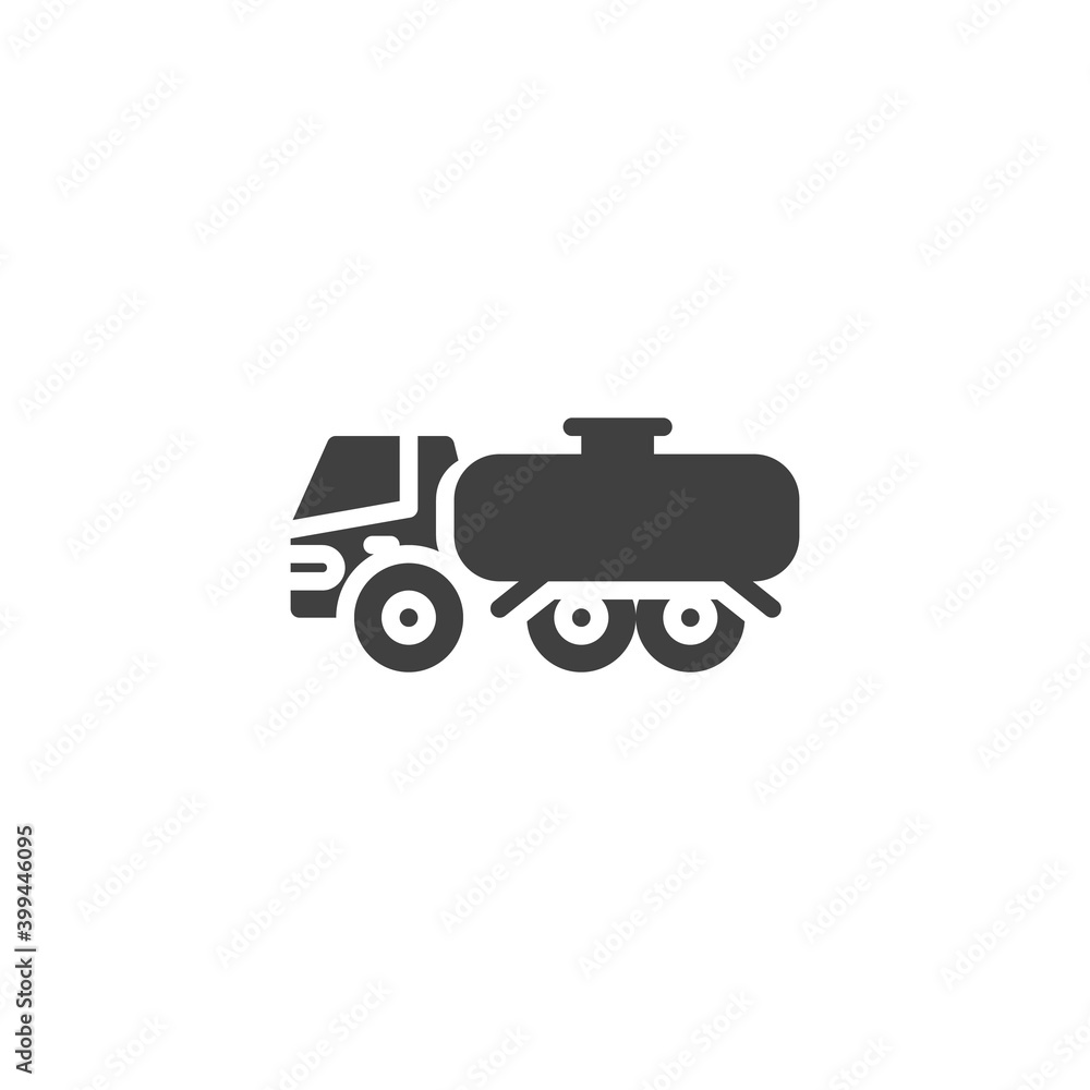 Gasoline tanker vector icon. Oil trailer filled flat sign for mobile concept and web design. Fuel truck glyph icon. Symbol, logo illustration. Vector graphics Gasoline tanker vector icon. Oil trailer filled flat sign for mobile concept and web design. Fuel truck glyph icon. Symbol, logo illustration. Vector graphics