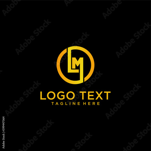 lm logo with attractive shape with vector premium gold color part 2