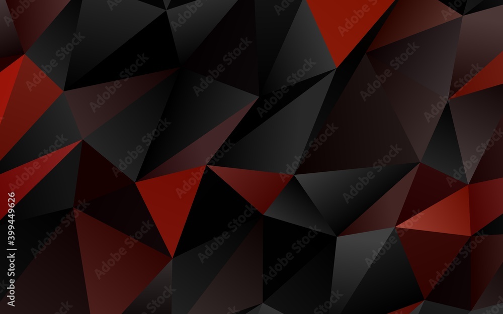 Obraz premium Dark Red vector abstract polygonal cover.