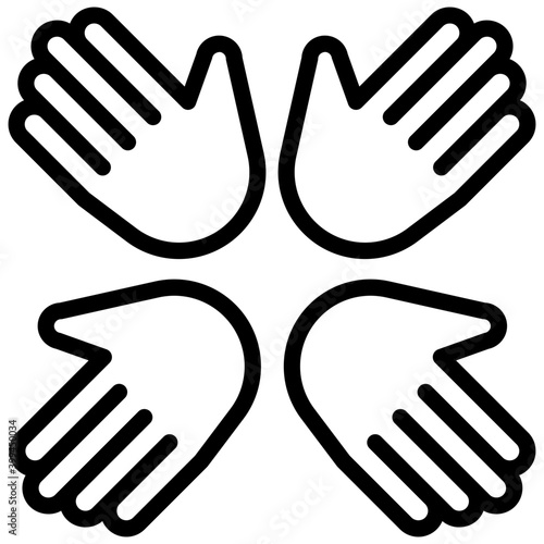Cooperation icon isolated on white background 