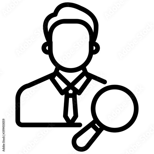 Executive search line vector design 