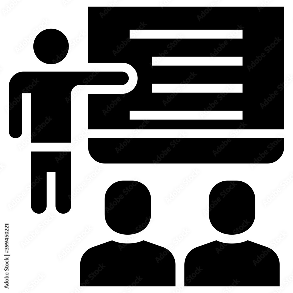 Icon of training in solid design
Icon of training in solid design