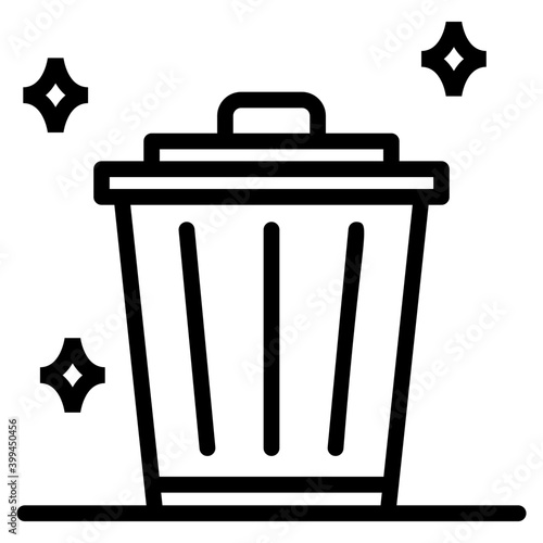 Line design of clean trash bin 