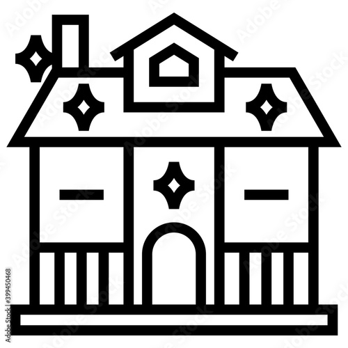 House cleaning vector in line design 