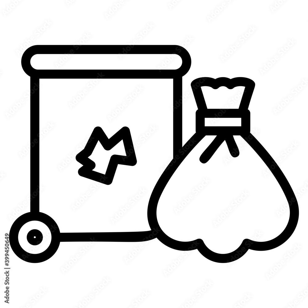 Trash container bag icon design Trash container bag icon design