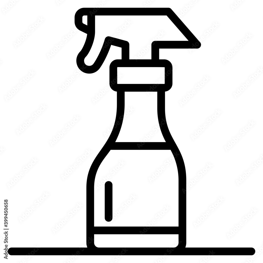 Cleaning spray bottle in line design Cleaning spray bottle in line design