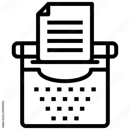 Content writing machine in line design 