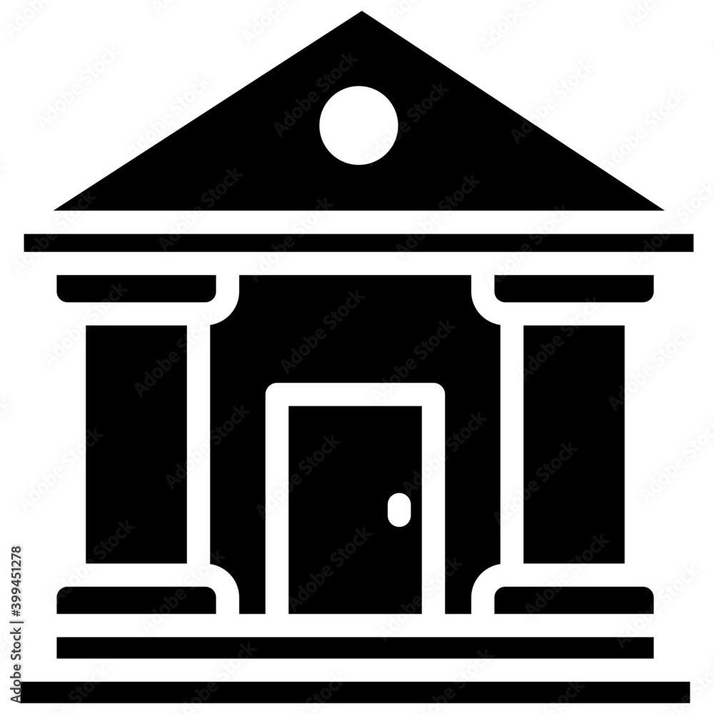 Court architecture vector in solid design Court architecture vector in solid design