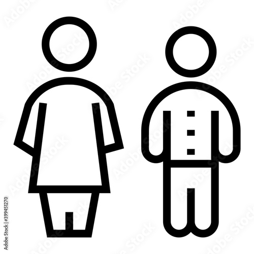 Divorce people vector in line design 