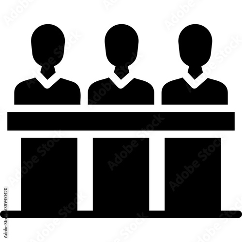 
Executive jury team in solid design 
