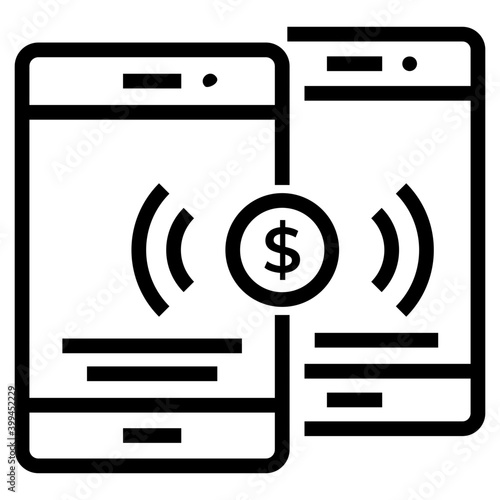 Wifi monetization icon in line design 