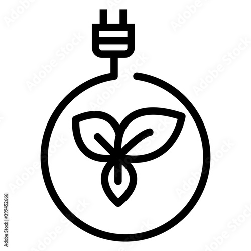 Clean energy vector in line design 
