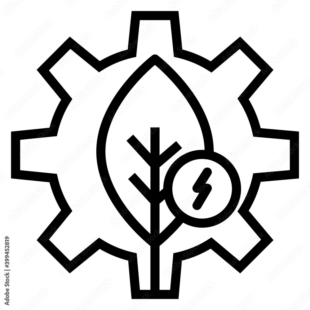 Icon of green energy management 
