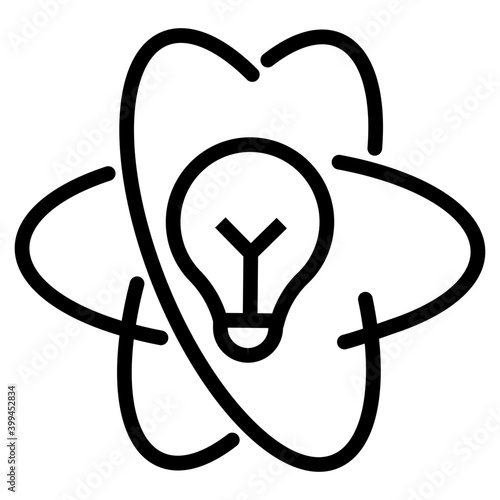 Energy innovation vector in line design 