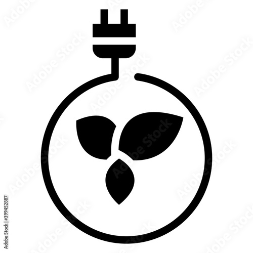 Clean energy vector in solid design 