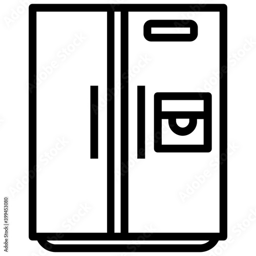 Fridge icon line vector design.