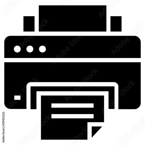 Printing machine icon filed design.