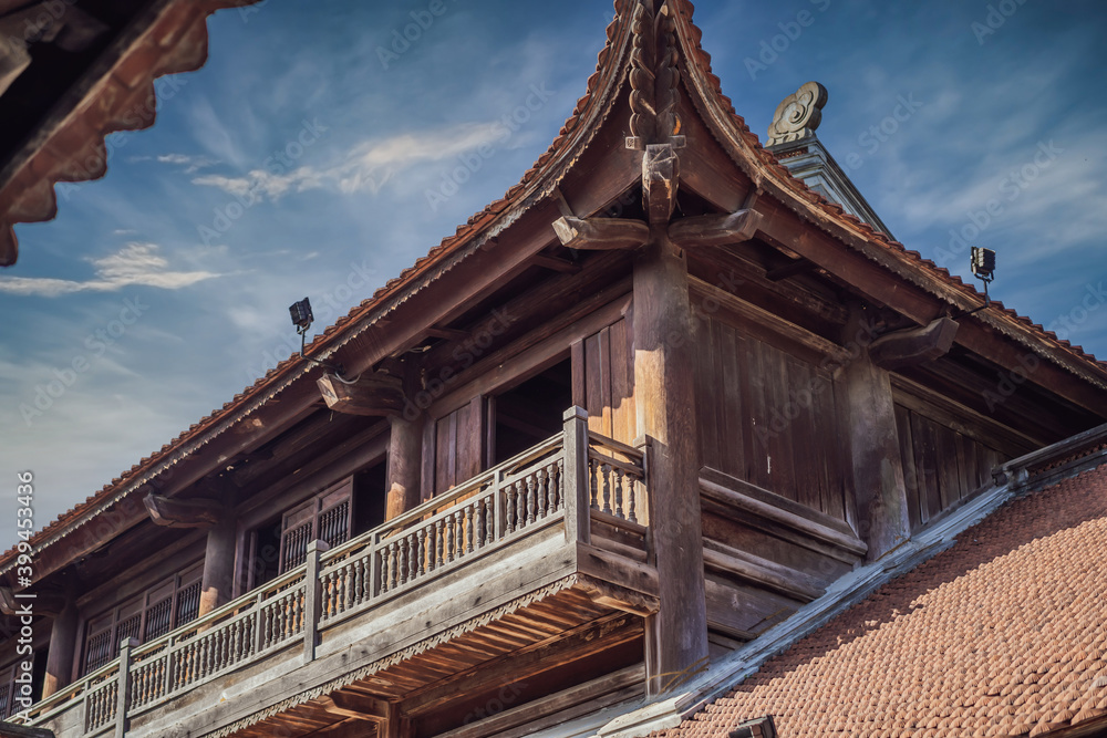 Temple of Literature in Hanoi in Southeast Asia, Vietnam. Temple of Confucius in Vietnamese capital