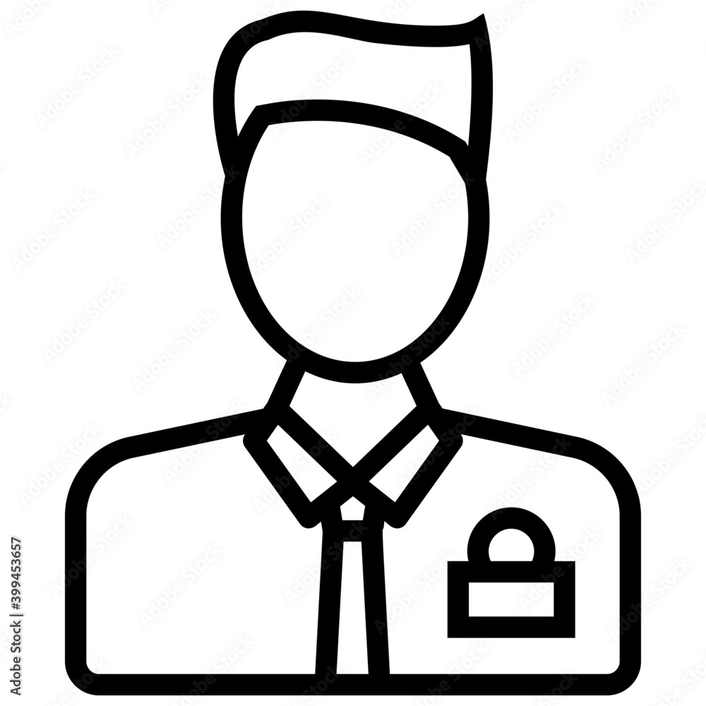 Boss in line design vector Boss in line design vector
