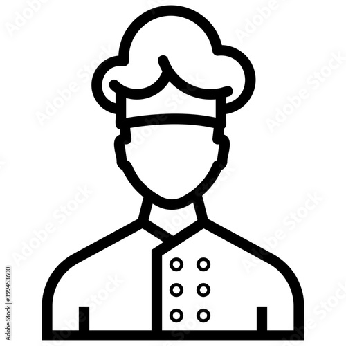 Chef icon line design vector 