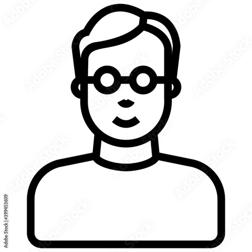 Adult person in line design 