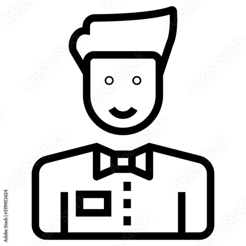 Waiter line vector design 