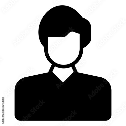 Young boy filled vector icon 