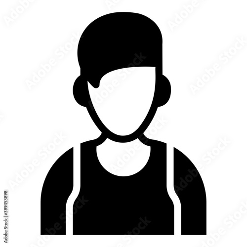 Male teeneger icon design filled vector 