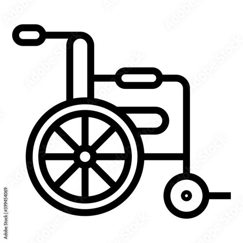 Wheelchair icon isolated on white background 