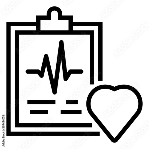 Cardiogram icon isolated on white background 