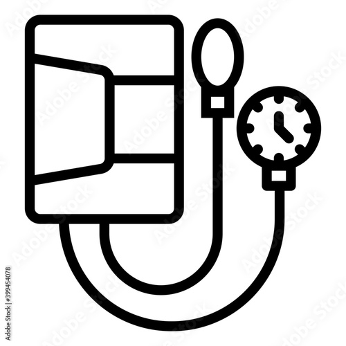 Arterial pulse apparatus line icon 