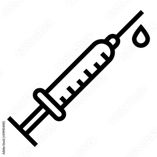 Plastic medical syringe isolated on white background 