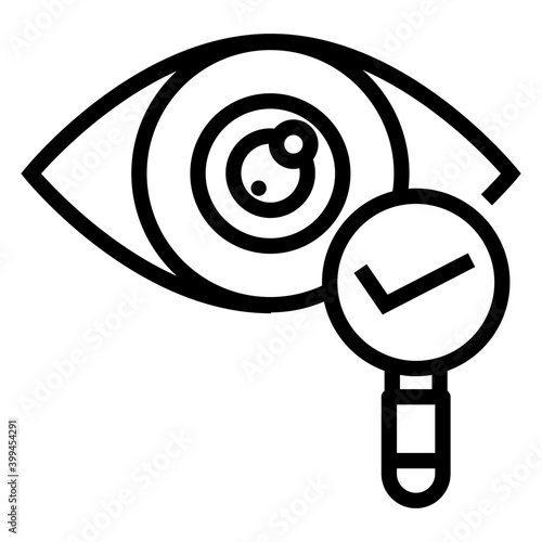 Eyesight check up isolated on white background 