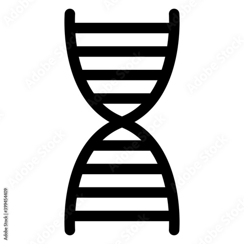DNA structure solid vector icon